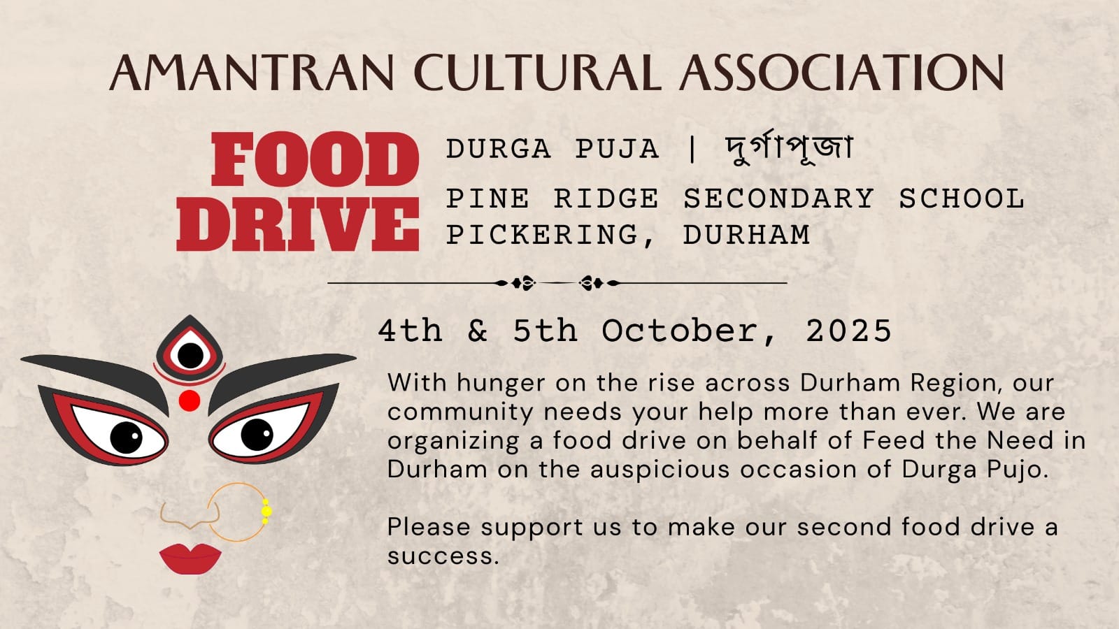 Food Drive in collaboration with Feed the Need in Durham