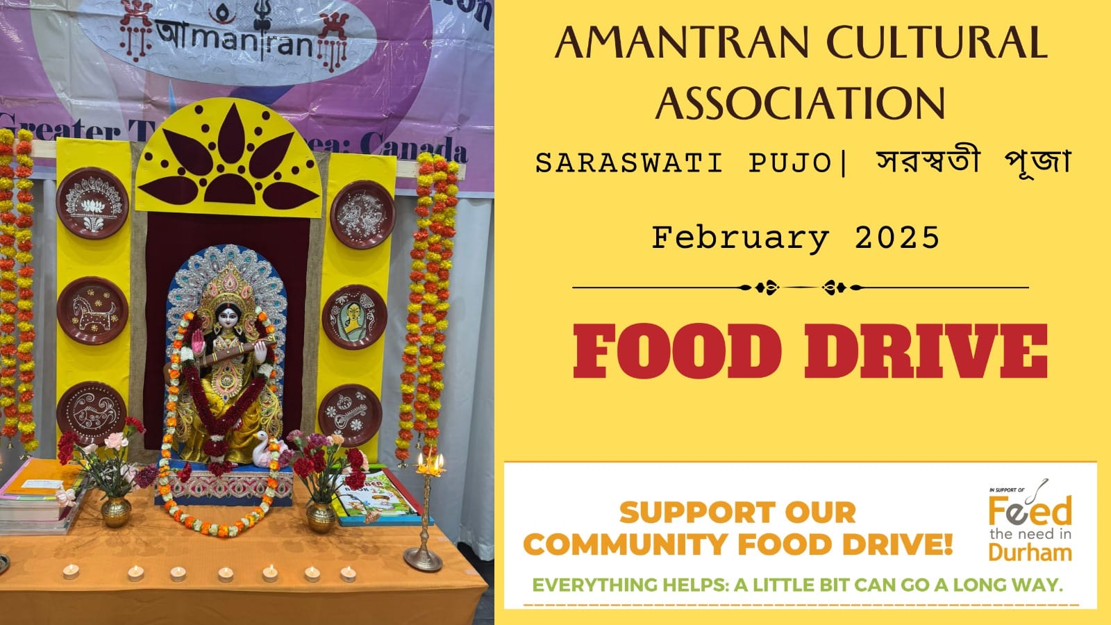 Saraswati Pujo Food Drive